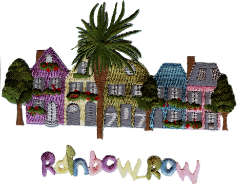 Charleston Rainbow Row Embroidery Patches