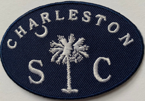 Charleston SC with Palm and moon embroidery patch