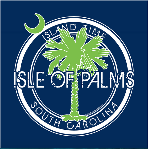 Isle of Palms with SC Palmetto Island Time Design Decal