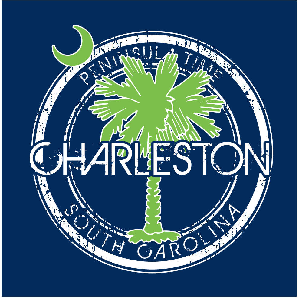 Copy of Charleston with SC Palmetto Peninsula Time Design Decal