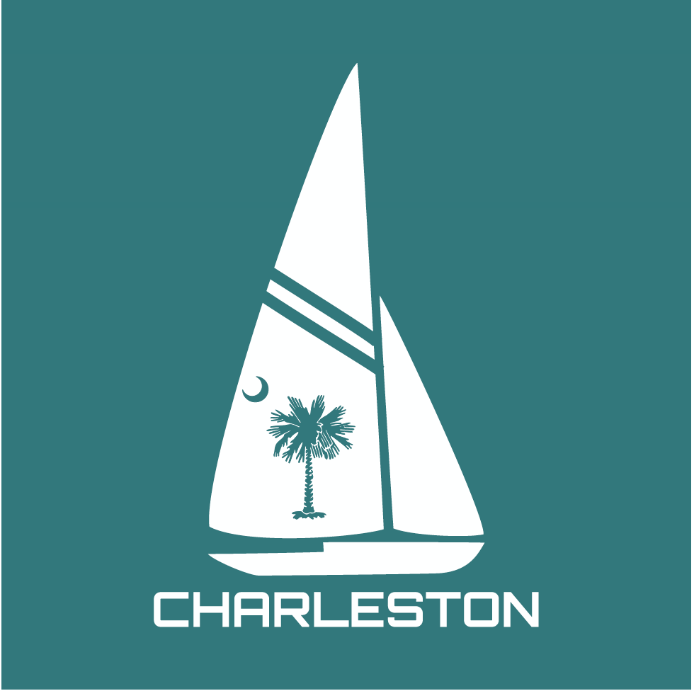 Charleston Sailboat Decal Teal