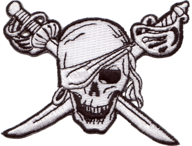 Caribbean Pirate Embroidery Patch