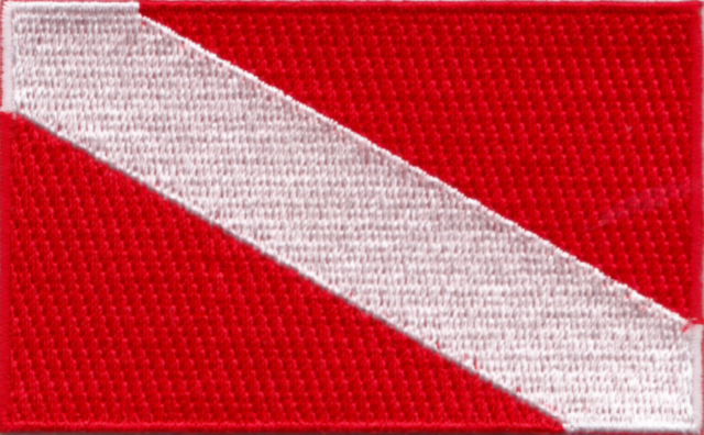 Diver Down Embroidery Patch