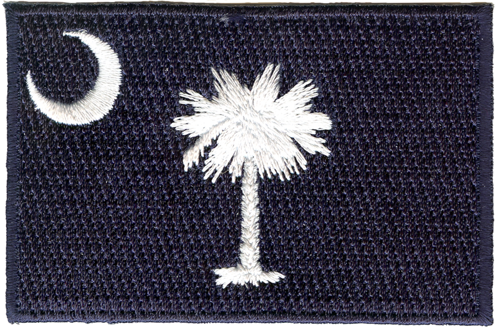 South Carolina Palmetto and Moon Embroidery Patch