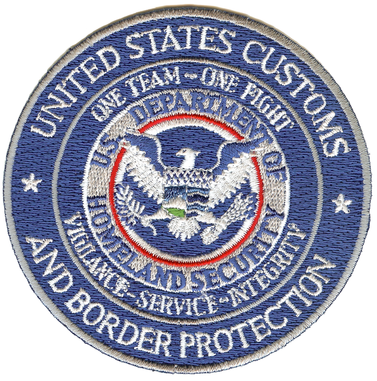 United States Customs Embroidery Patch