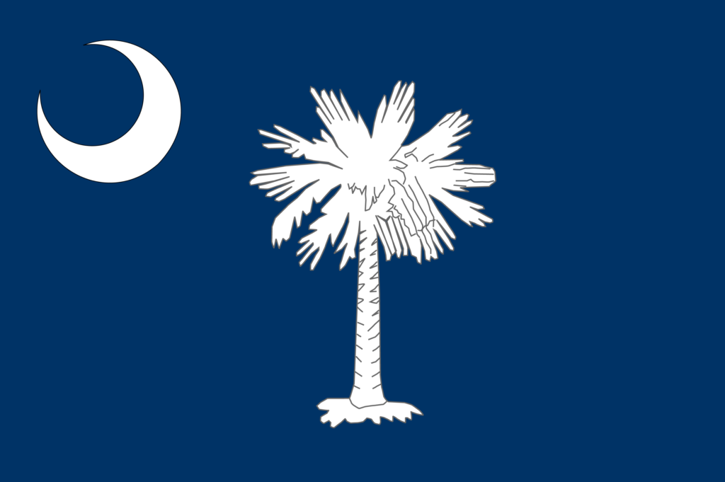 South Carolina - Palmetto and Moon - Flag